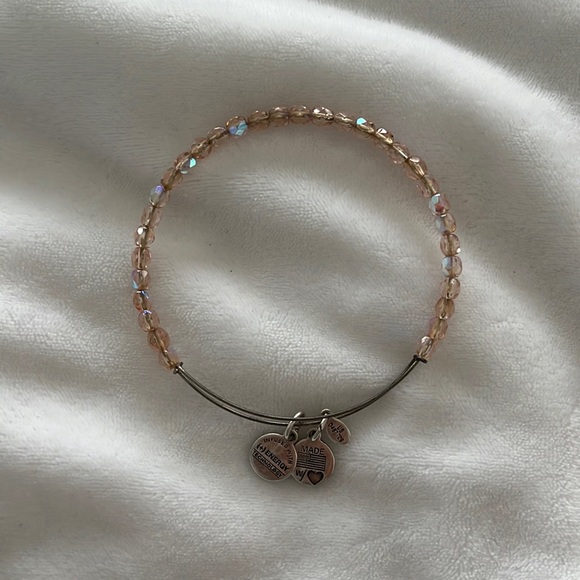Alex and Ani light pink beaded silver bracelet - Picture 1 of 1
